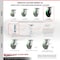 Service Caster 8 Inch Green Poly on Cast Iron Caster Set with Roller Bearings 2 Swivel 2 Rigid SCC-35S820-PUR-GB-2-R-2 - alternate 7